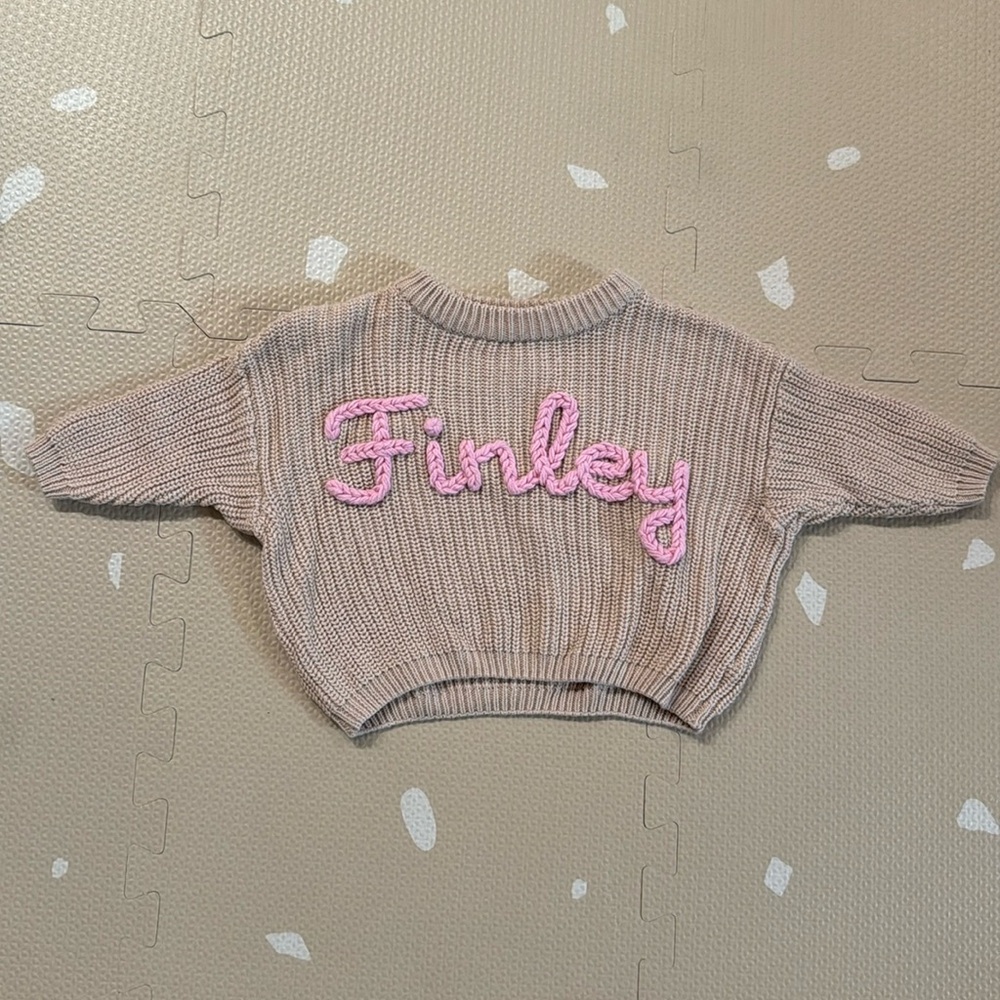 Personalized baby sweater “Finley” - 0-3 months